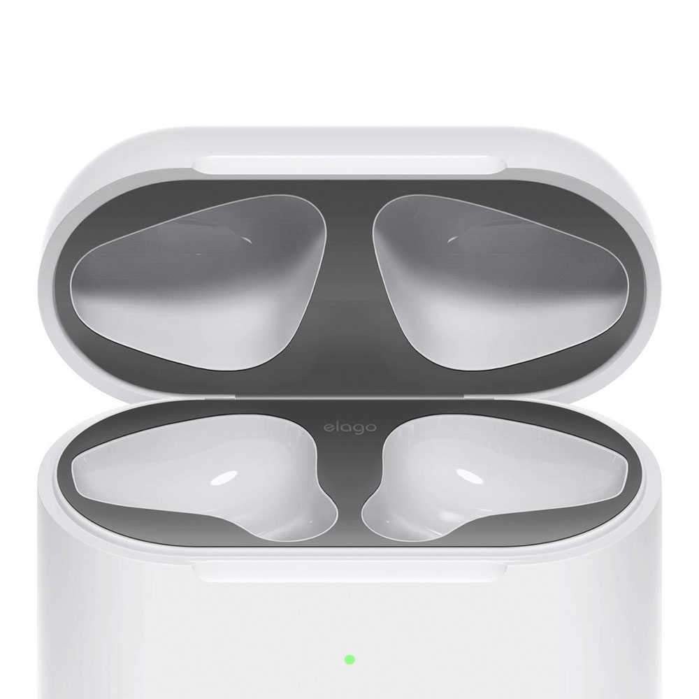 Elago Dust Guard for 2nd Generation Apple Airpods (2 Sets) - Matt Dark Gray