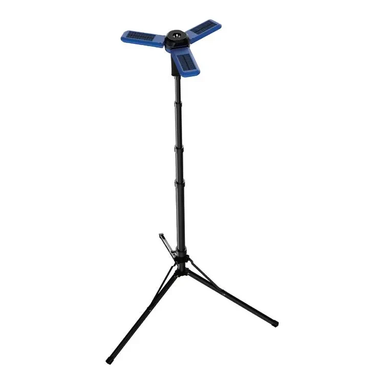 Powerology 2600mAh Camping Light With Tripod Stand Built-in Solar Panels