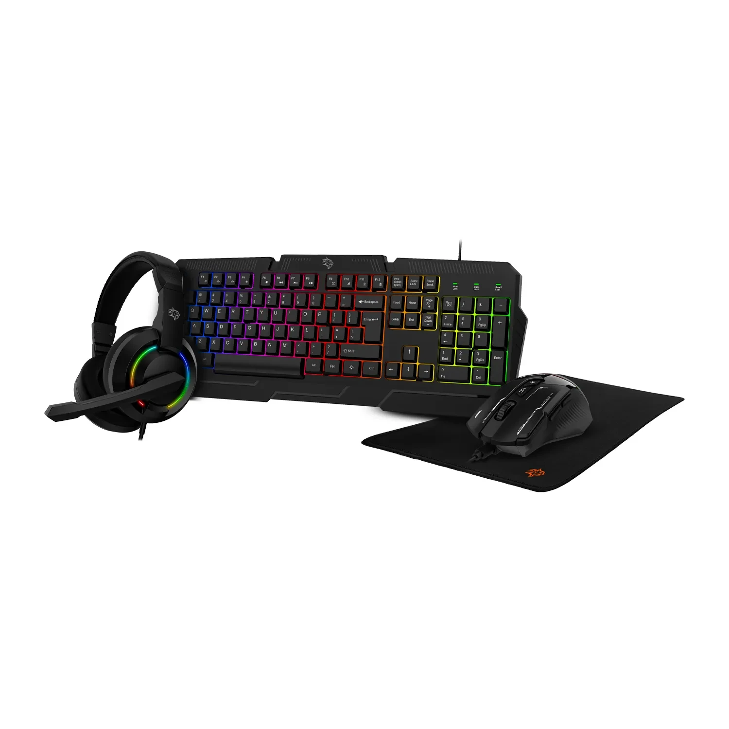 Porodo Gaming Ultimate Gaming Kit Headphone/ Keyboard/ Mouse/ Mouse Pad