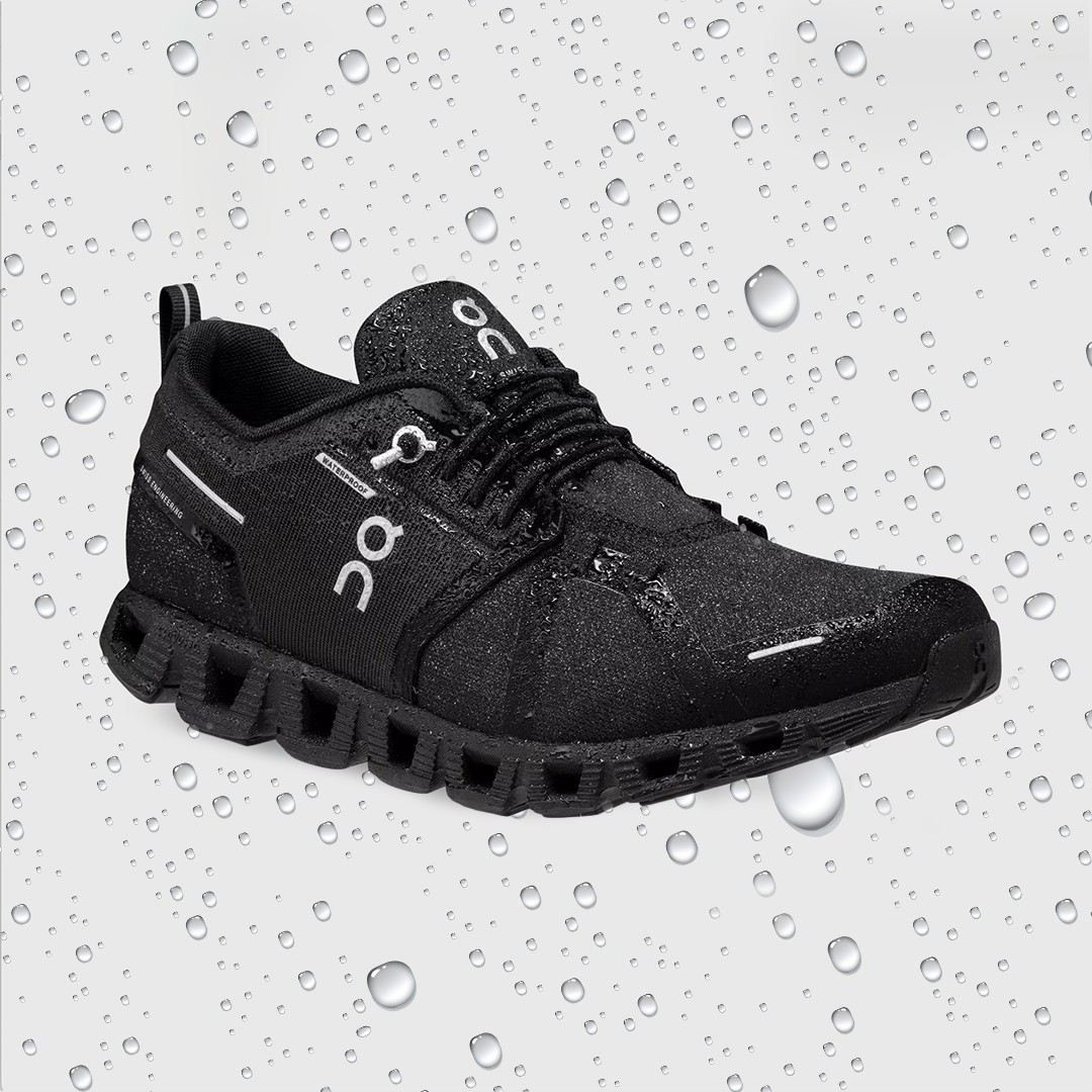 On Running Cloud 5 Women's Shoes Waterproof All Black