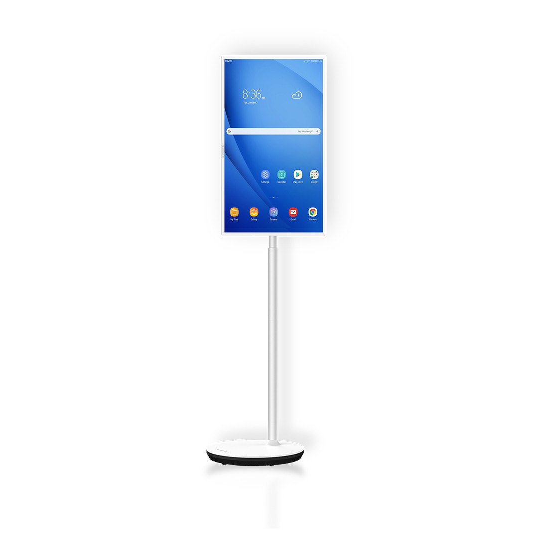 Android Smart Screen 32 in FHD, Wheel Base Stand, With Built-in Battery