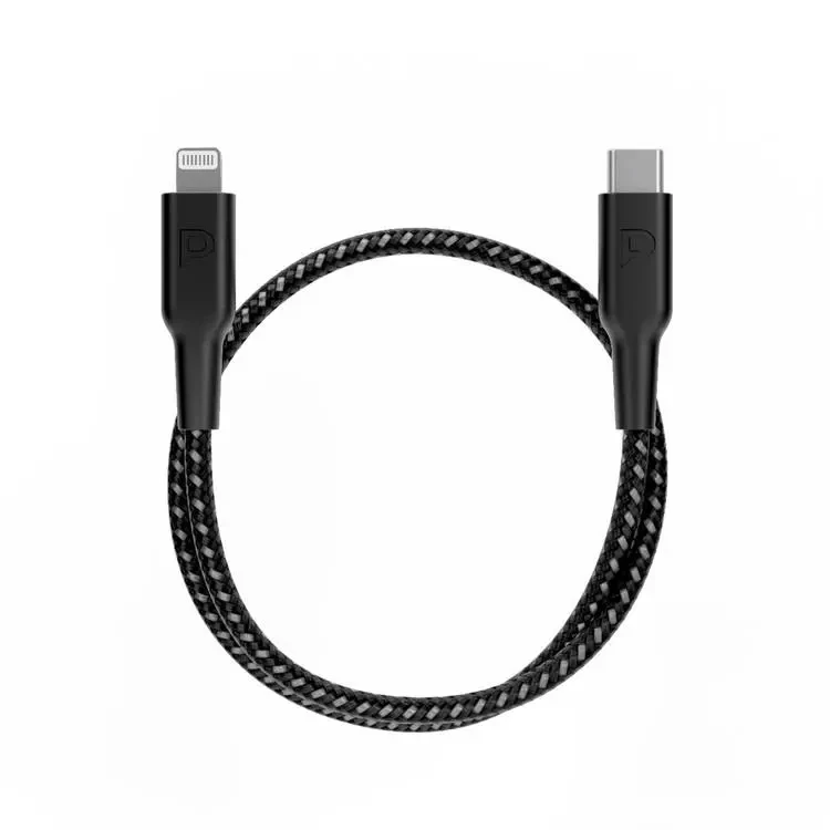 Powerology Braided USB-C Lightning Data & Fast Charge Cable 30Cm/0.98ft