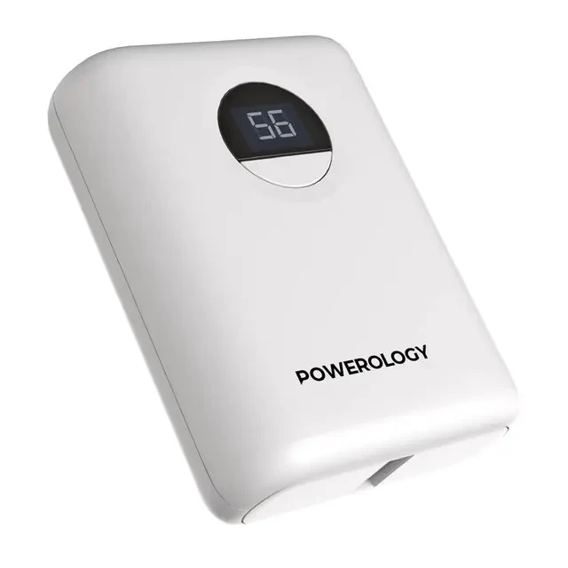 Powerology 10000mAh Ultra-Compact Power Bank 20W PD & QC3.0 USB-A and USB-C