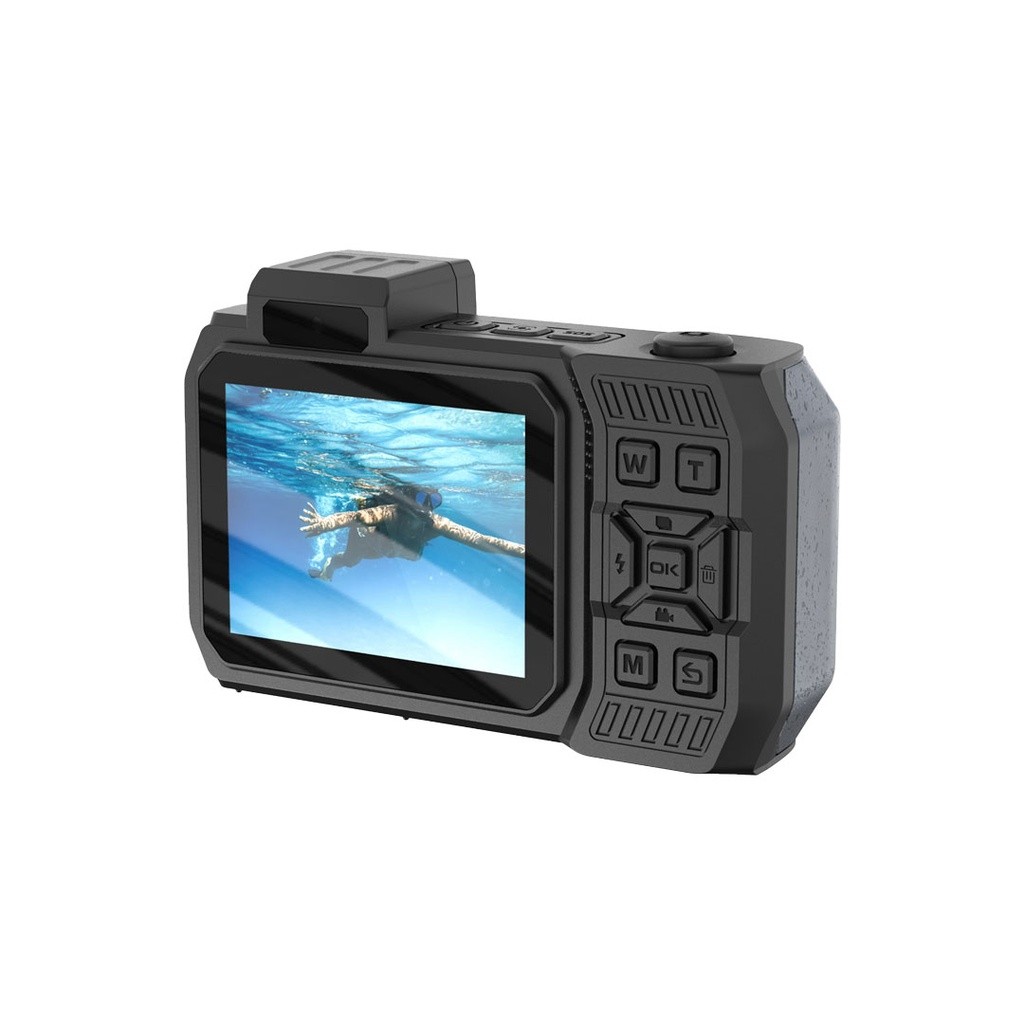 Porodo Waterproof Digital Camera Dual Screen & 18x Zoom