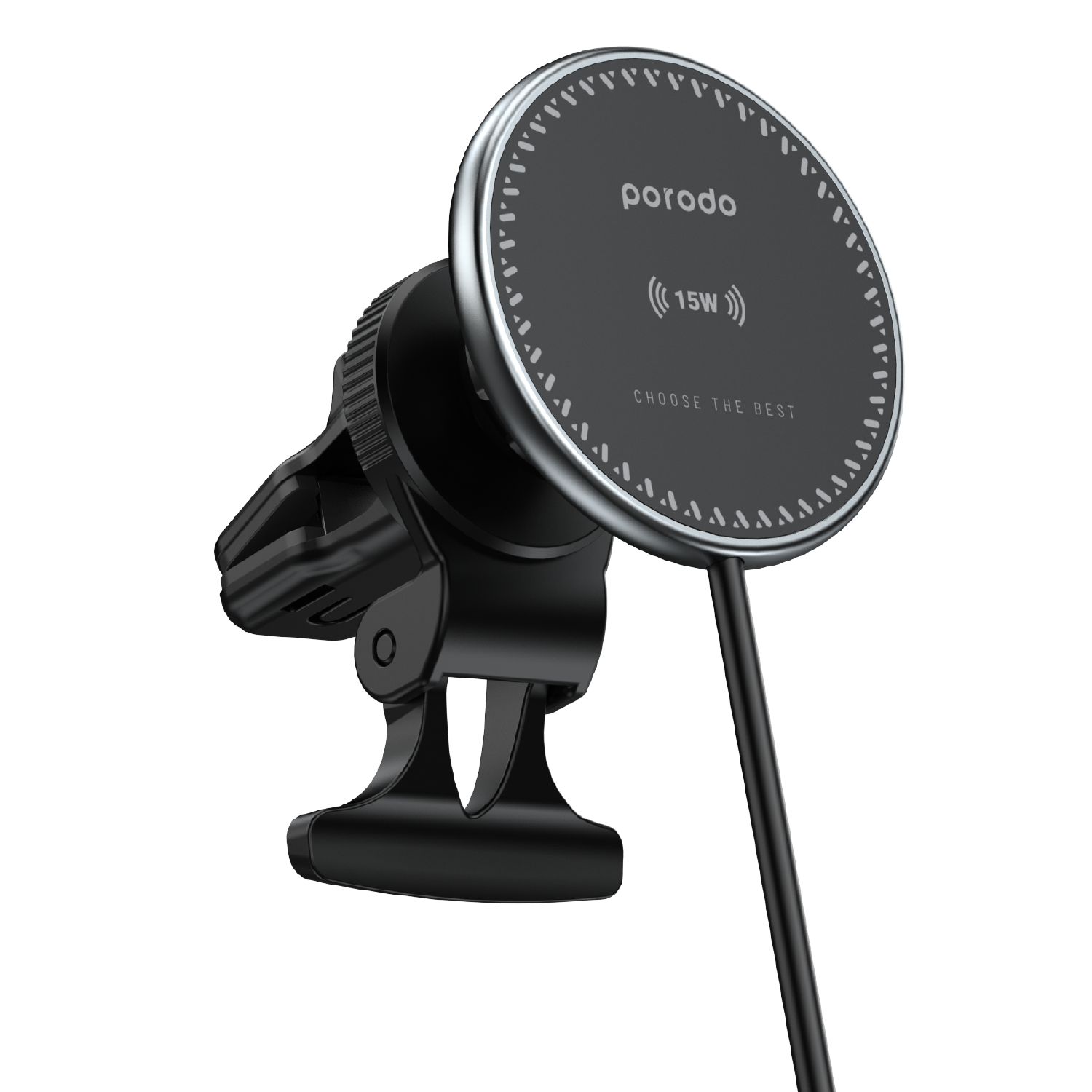 Porodo 3 In 1 Magnetic Car Charger Mount 15W With 20W PD Car Charger