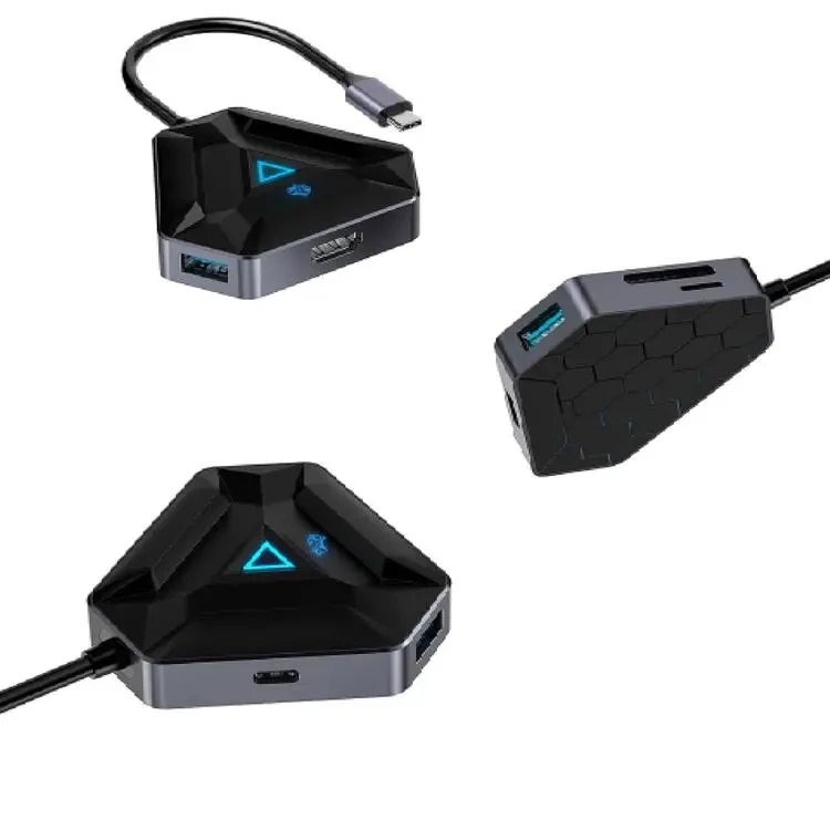 Porodo Gaming 6 In 1 4K HDMI USB-C Hub Gamers Edition