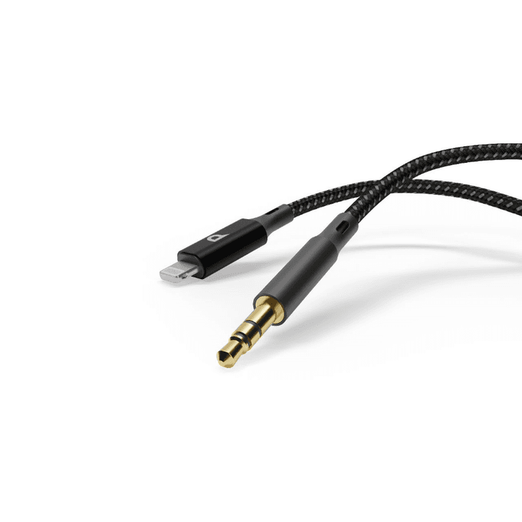 Powerology Braided AUX Lightning Audio Cable (1.2m/4ft)