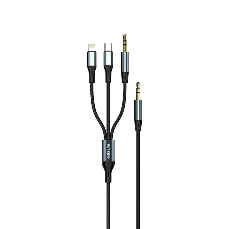 Green Lion 3 In 1 AUX Cable(1m)