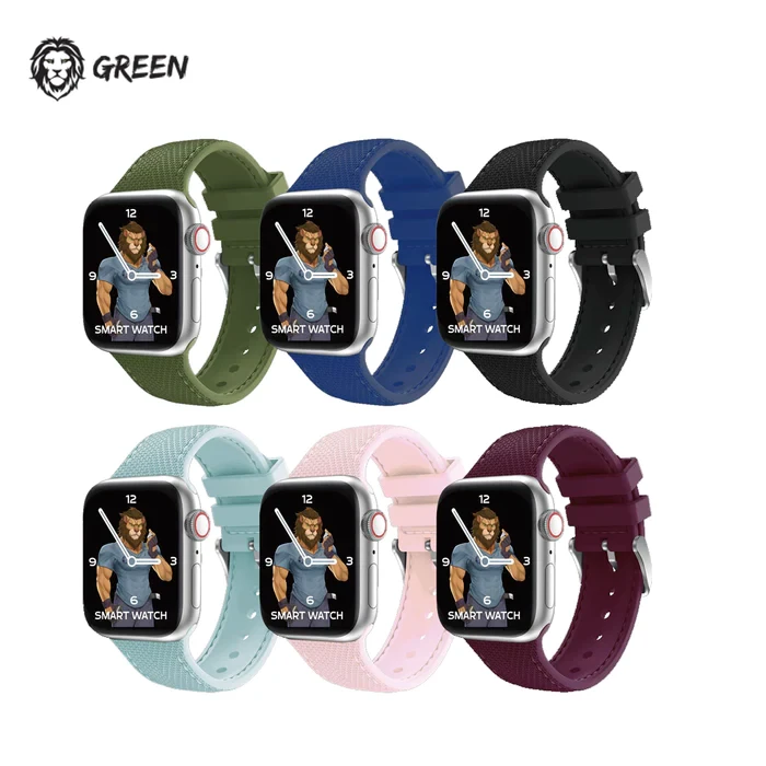 Green Elite Silicone with Style Strap for Apple Watch 42/44mm