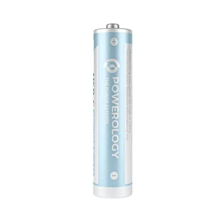 Powerology USB-C Rechargeable Lithium AAA Battery (4pc pack)