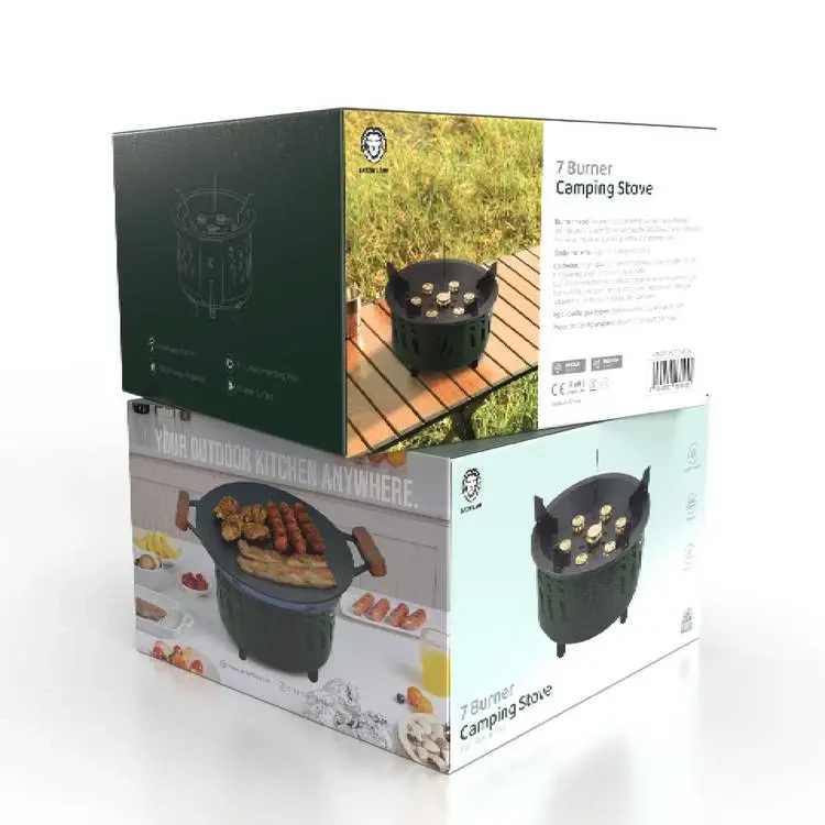 Green Lion 7 Burner Camping Stove With Storage Bag