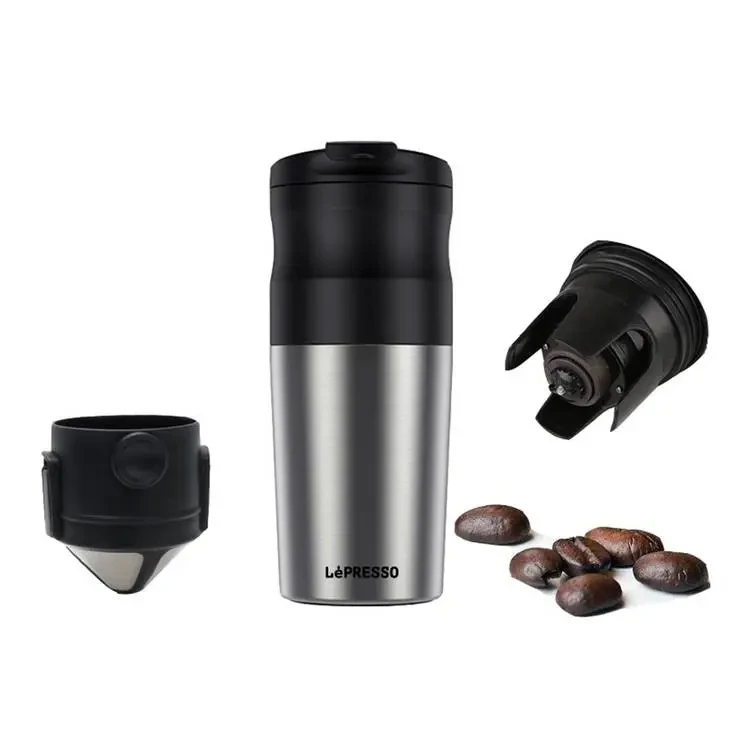 LePresso Portable Mug Burr Grinder Coffee Maker 400 ml