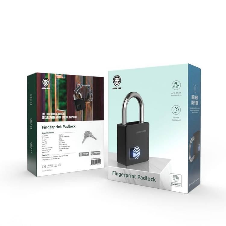 Green Lion Mini Fingerprint Pad lock black