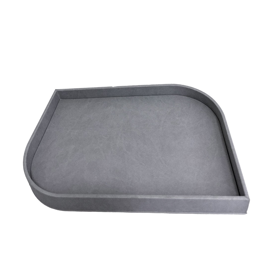 Leather covered tray