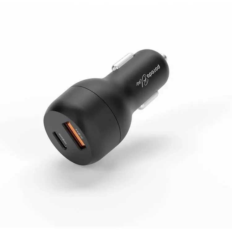 Porodo Blue Dual Port Car Charger 38W