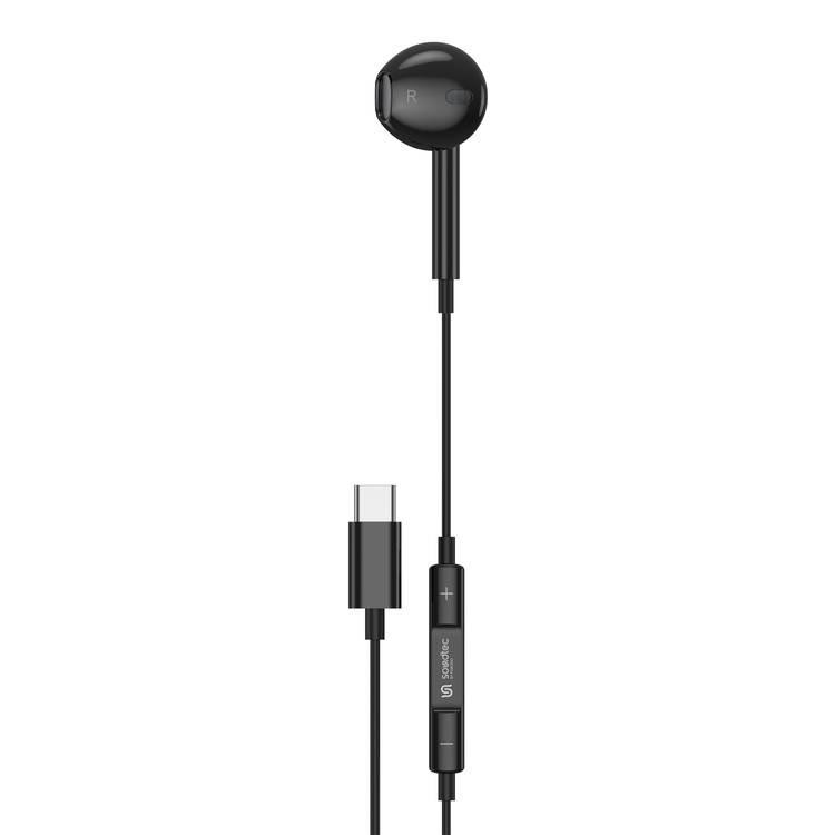 Soundtec By Porodo Mono/Single TypeC Earphone With 3-Button Controls