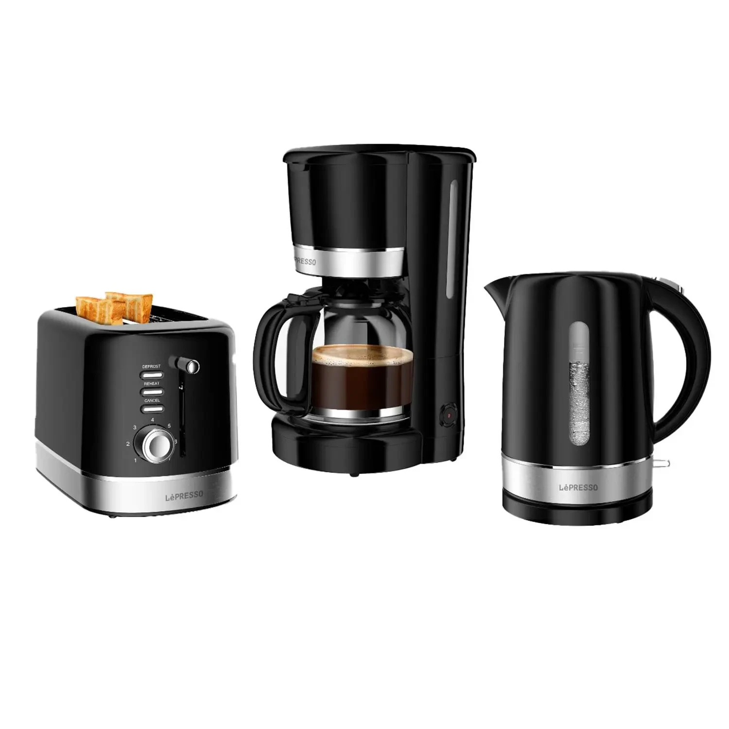 LePresso Breakfast Set Toaster, Kettle and Drip Coffee Maker