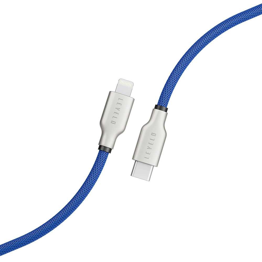 Levelo Polyester Braided USB-C to Lightning Cable 1M