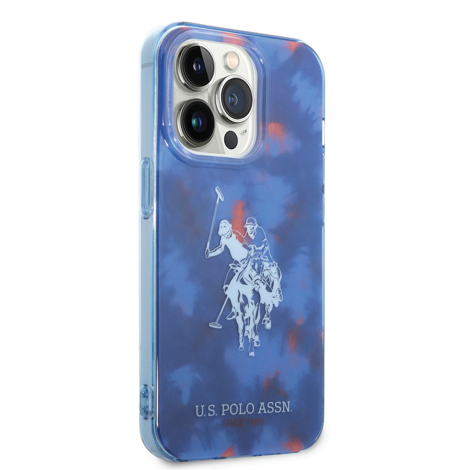 USPA PC/TPU Case With Splatter Pattern & Horse Logo For iPhone 14 Pro Max