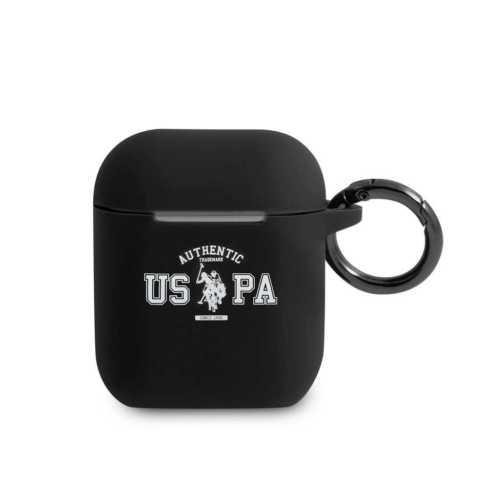 U.S.Polo Assn.Silicone Uspa Authentic Case for Airpods 1/2 - Black