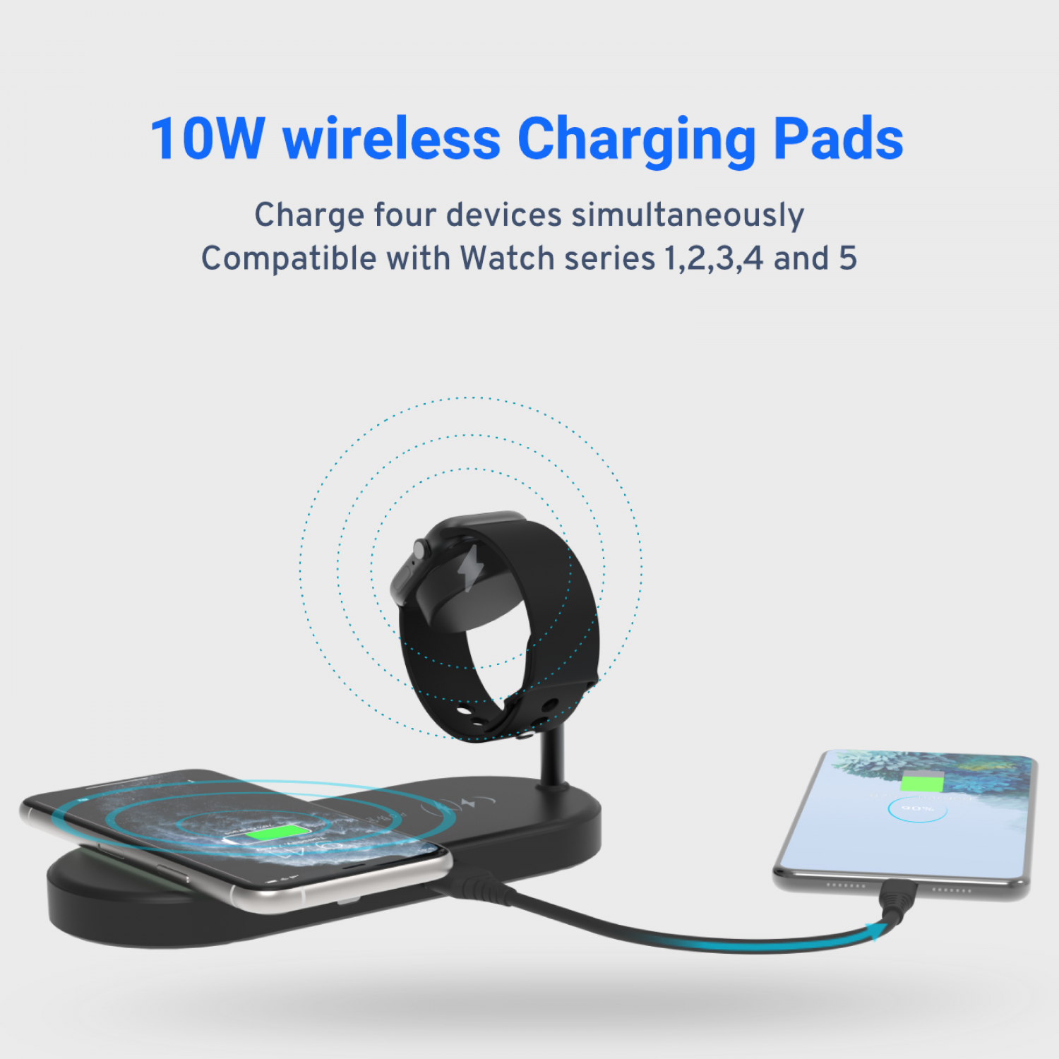 Powerology 4 in 1 Charging Dock 60W UK - Black