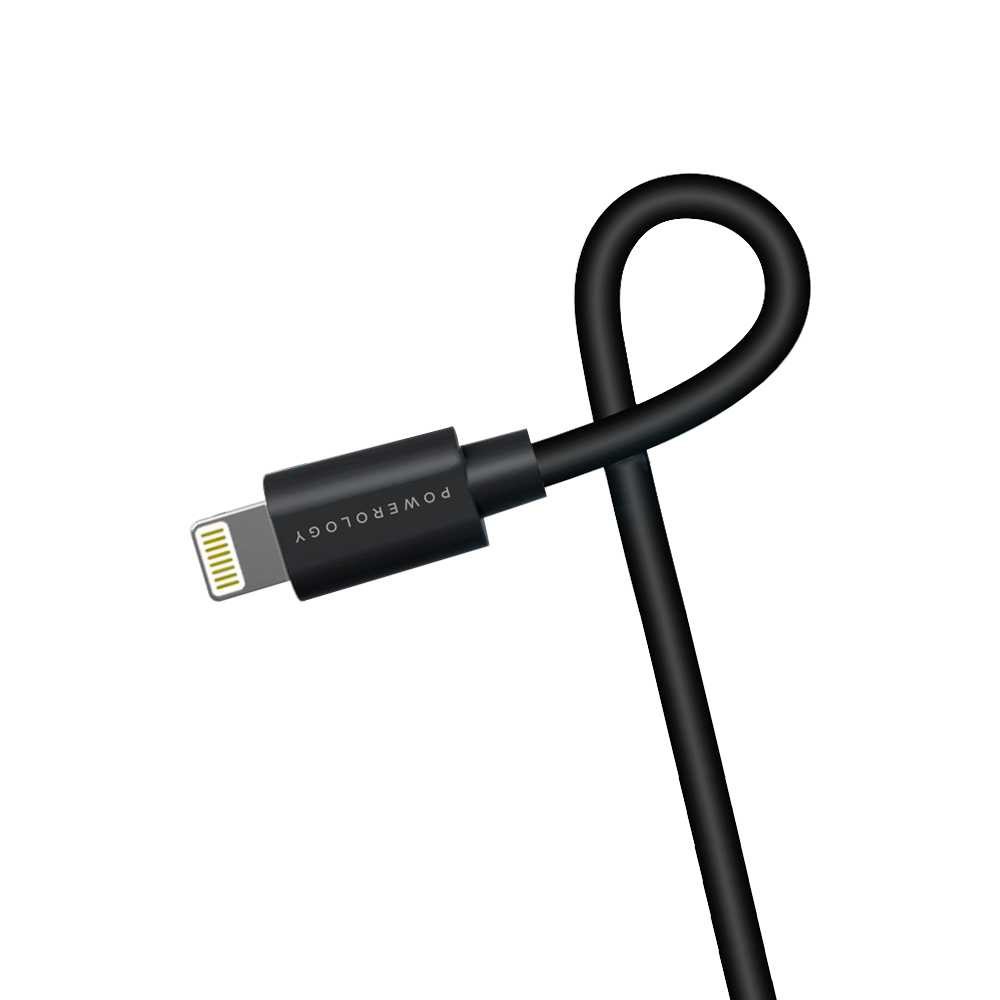 Powerology USB-C to Lightning Cable Combo (0.25m + 0.9m ) - Black