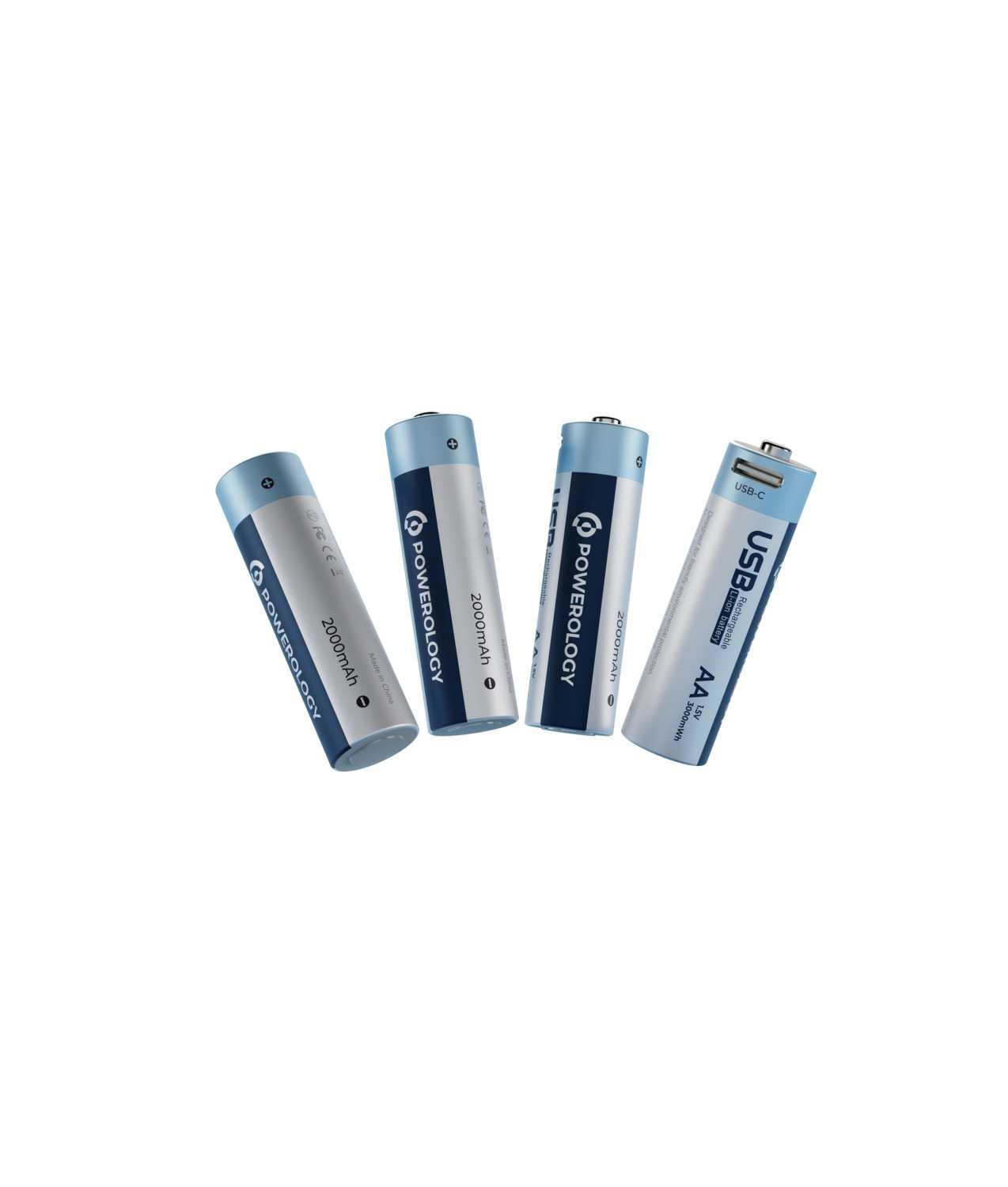 Powerology USB Rechargeable Lithium-ion Battery AAA ( 4pcs/pack ) 600mAh / 900mWh