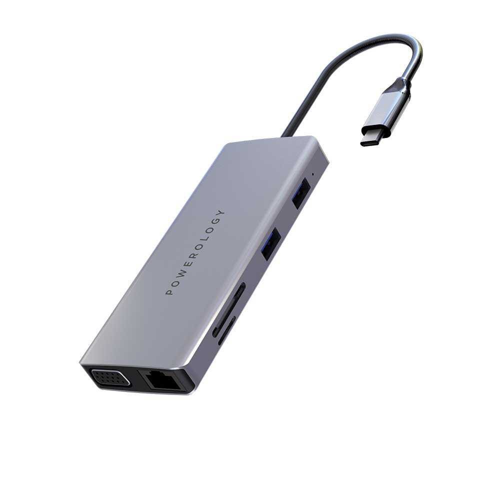 Powerology 11 in 1 USB-C Hub - Gray