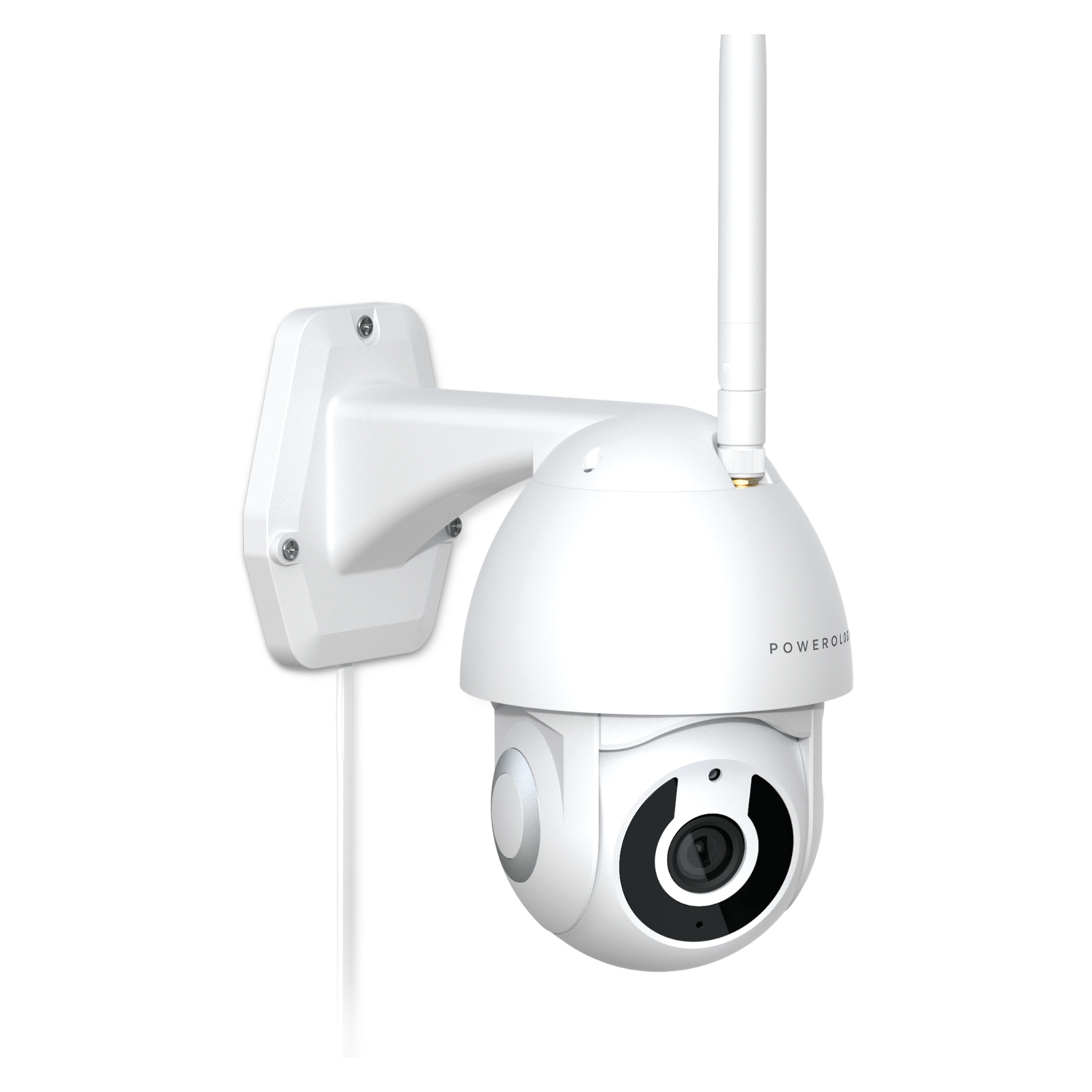 Powerology Wifi Smart Outdoor Camera 360 Horizontal and Vertical Movement - White