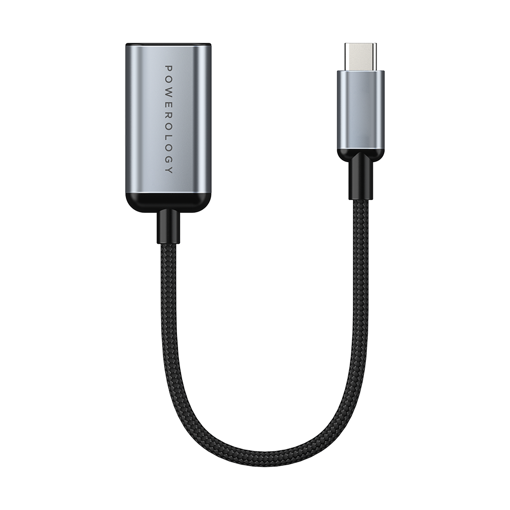 Powerology Braided Type-C to HDMI Cable 4K 60Hz - Gray