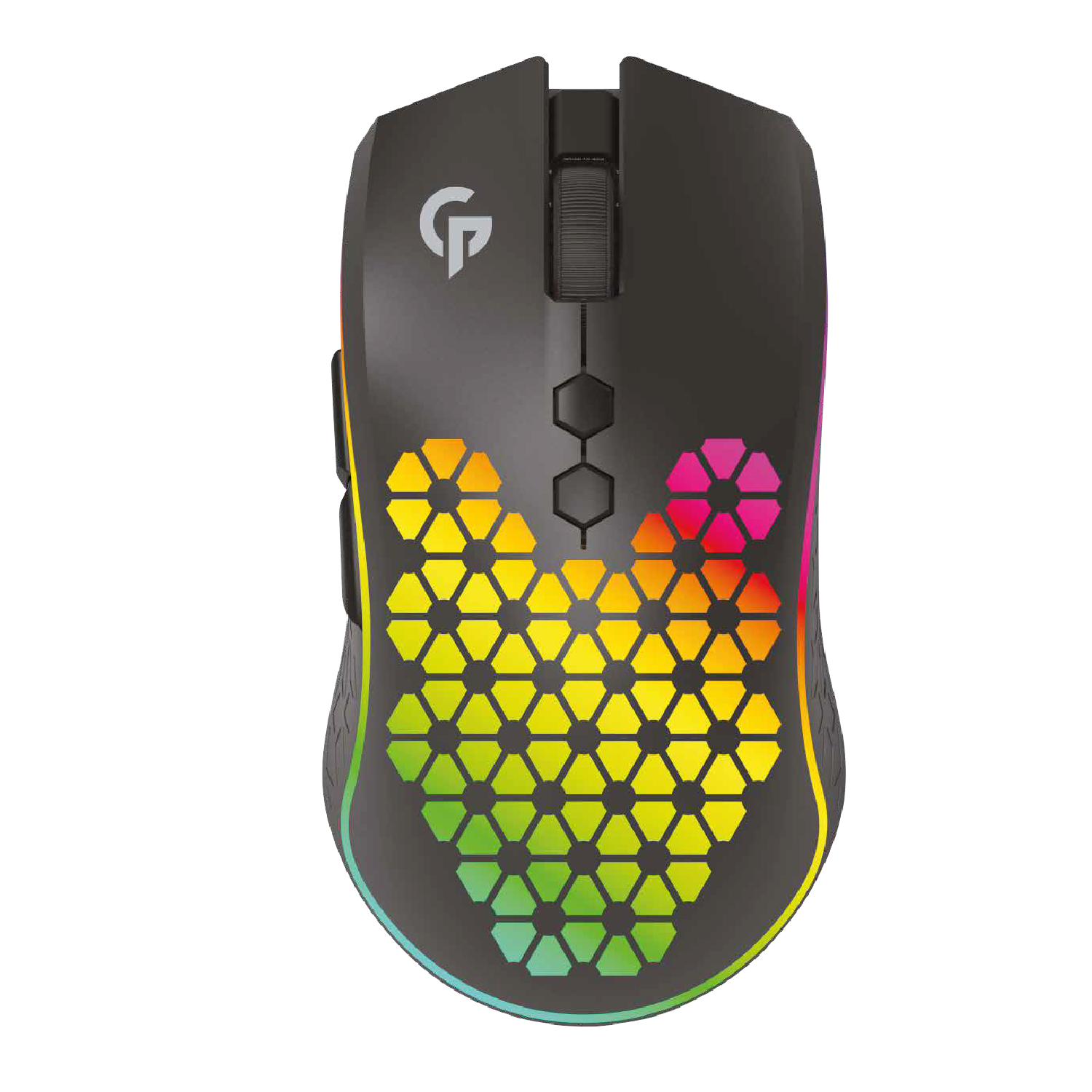 Porodo Gaming 9D Wireless RGB Mouse 10000 DPI with Built-In Rechargable Battery 600mAh -