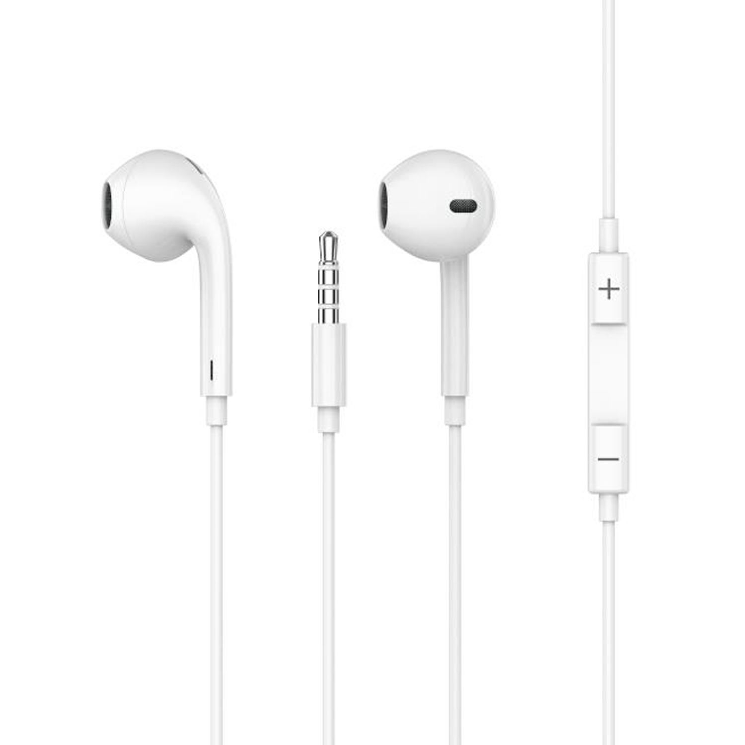 Porodo Blue Stereo Earphones with Aux Connector 3.5mm - White