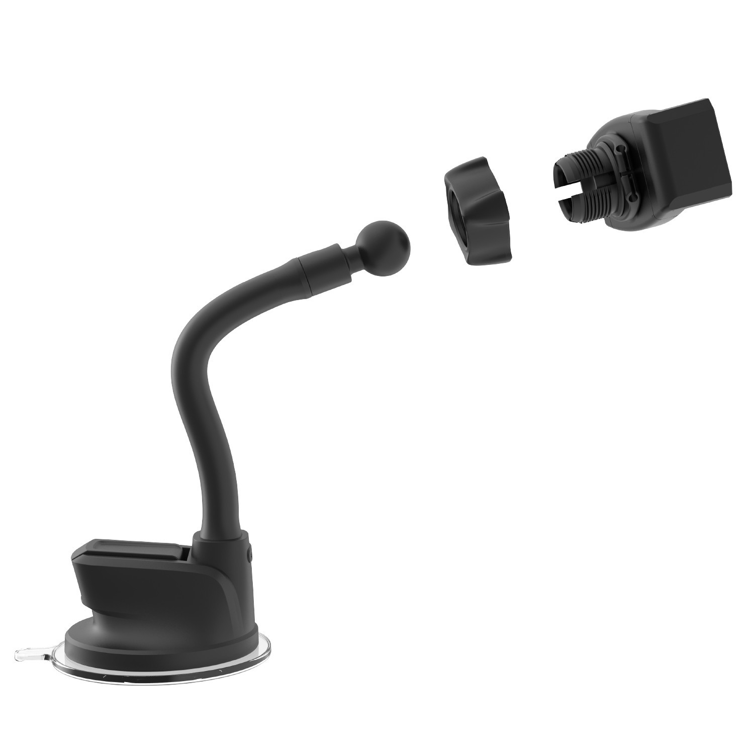 Porodo Adjustable Holder with Flexible Arm - Black