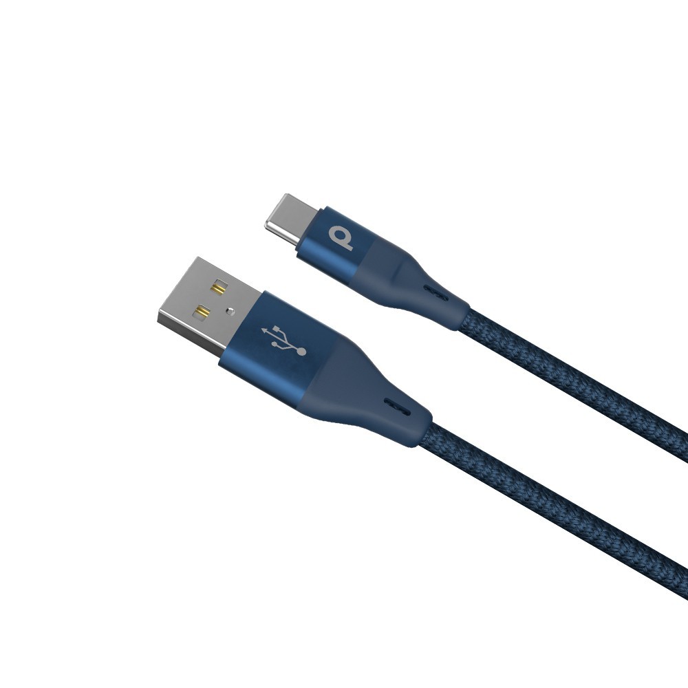 Porodo Aluminum Braided Type-C Cable 1.2M 3A - Blue