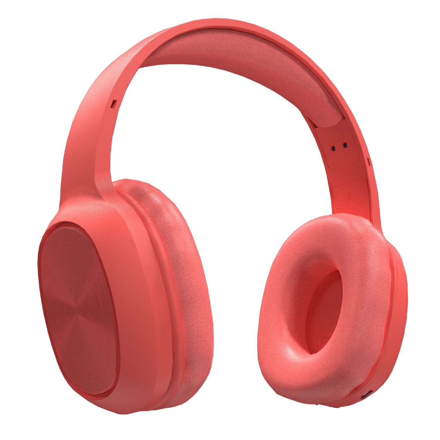 Porodo Soundtec Pure Bass FM Wireless Over-Ear Headphone - Red