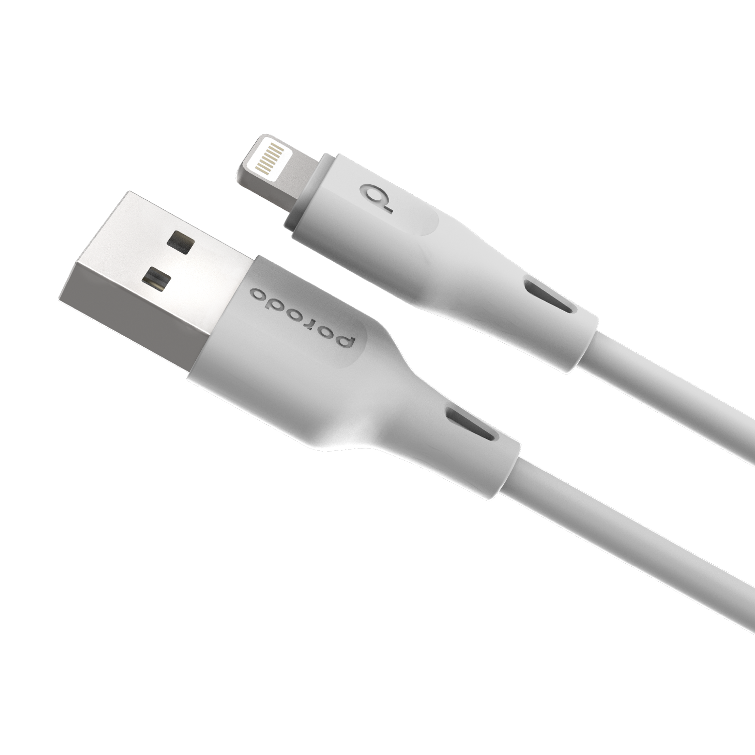 Porodo PVC Lightning Cable 3m 2.4A - White