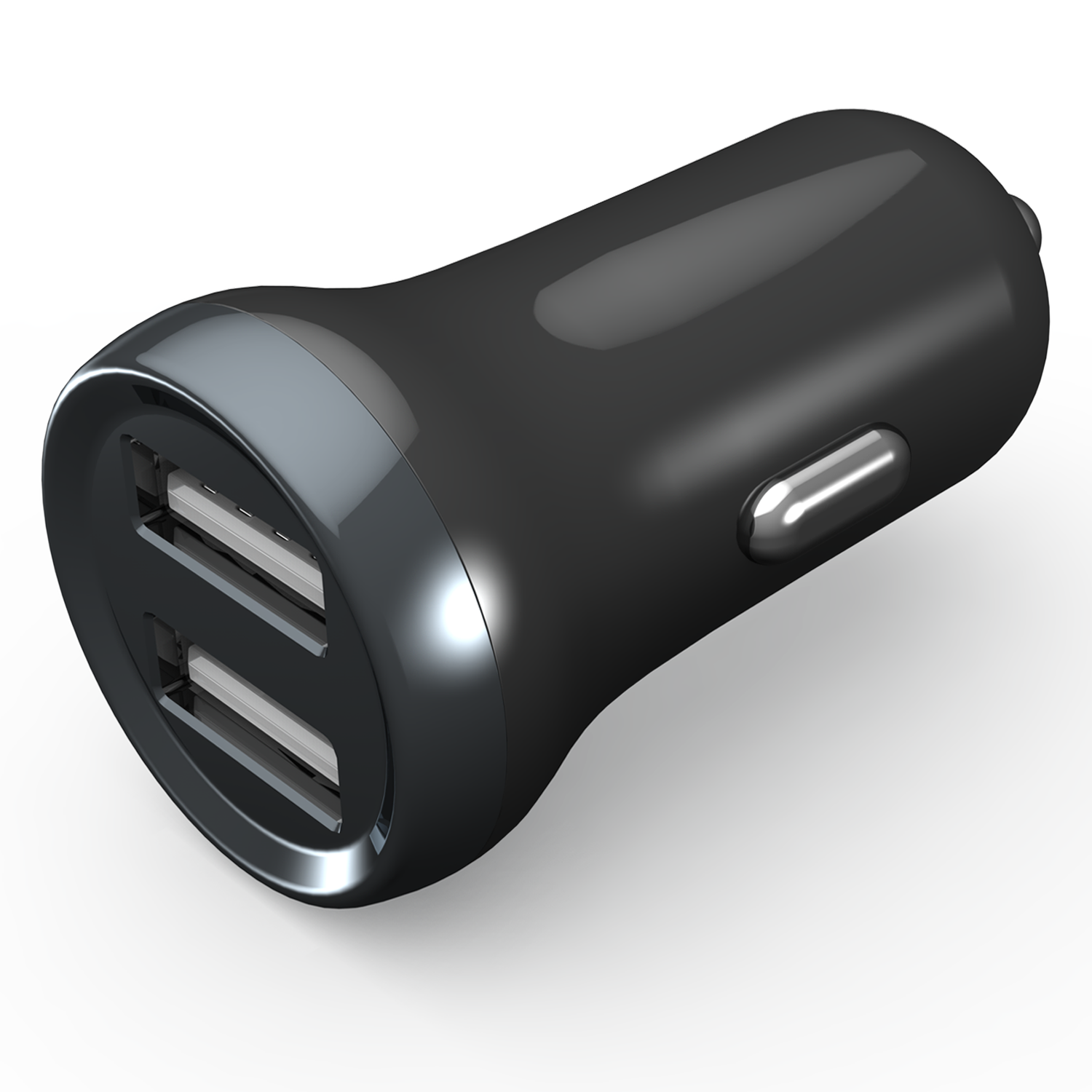 Porodo Dual Port Mini Car Charger 2.4A - Black