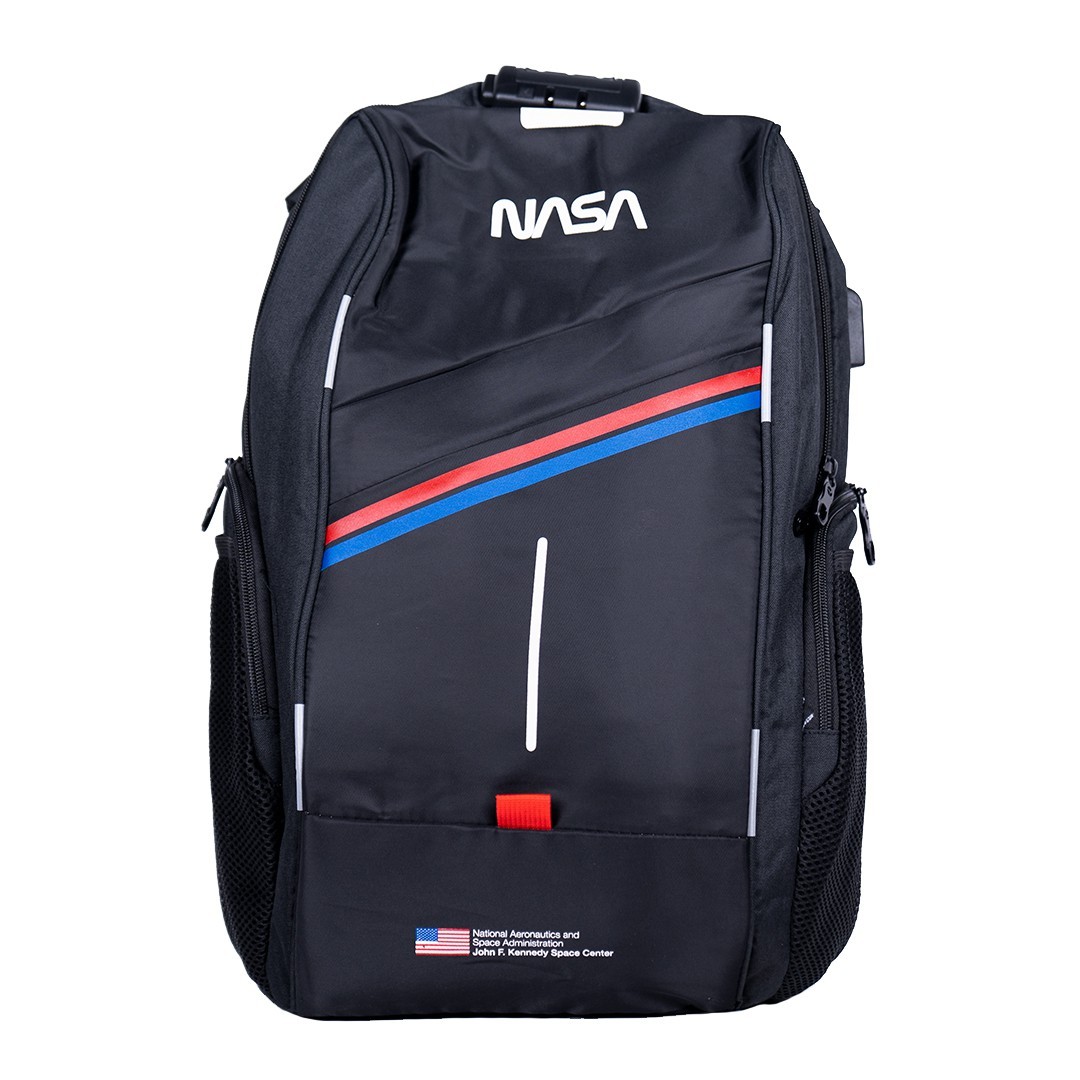 Nasa Laptop Backpack with Combination Lock 46X29X12cm - Black