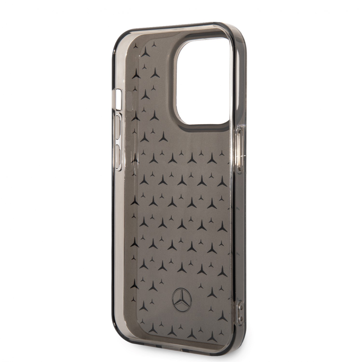 Mercedes-Benz Double Layer PC/ TPU Case With Large Star Pattern For iPhone 14 - Bla