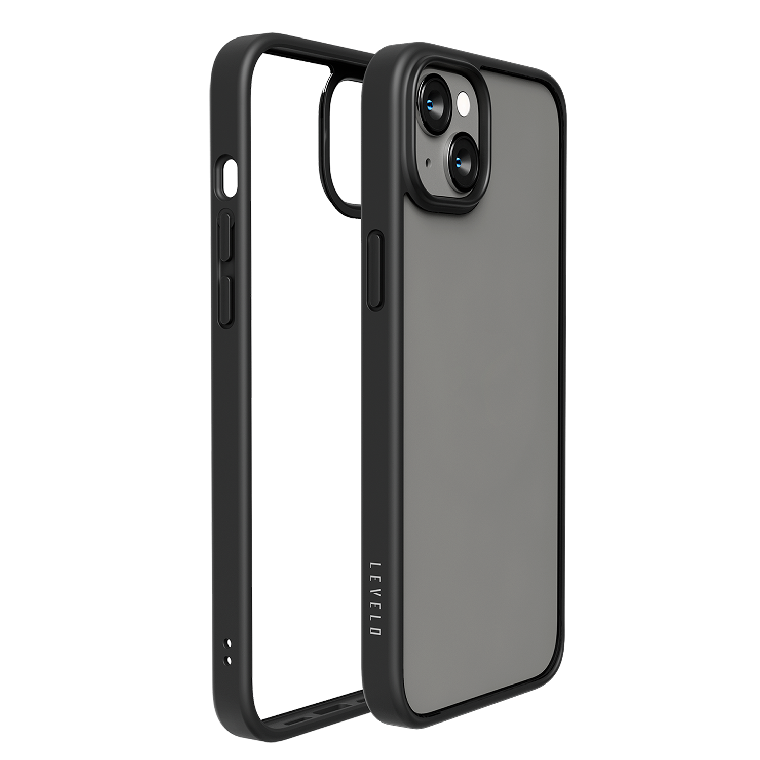  Levelo Solo iPhone 14 Plus Clear Back Case - Black