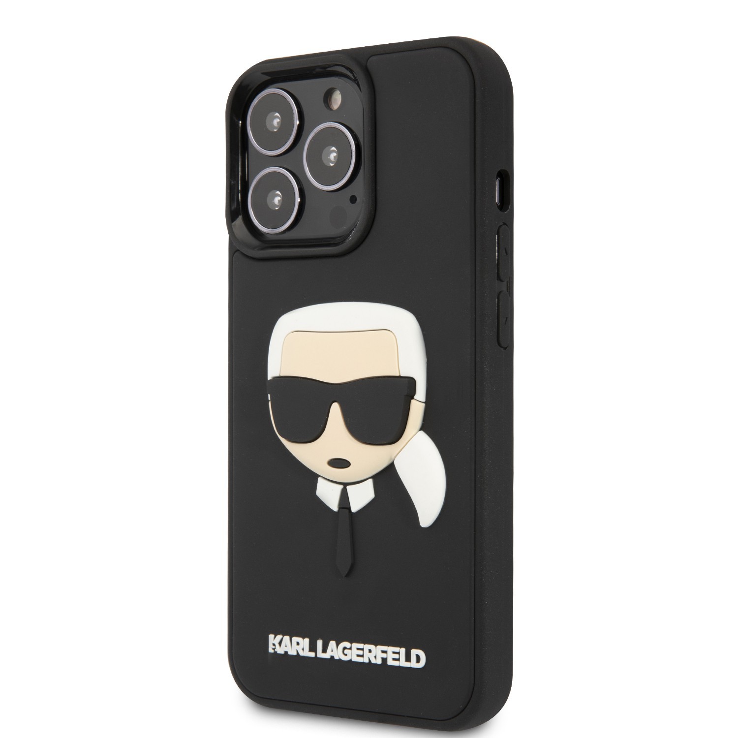 Karl Lagerfeld 3D Rubber Karl Head Hard Case for iPhone 14 Pro (6.1") - Black