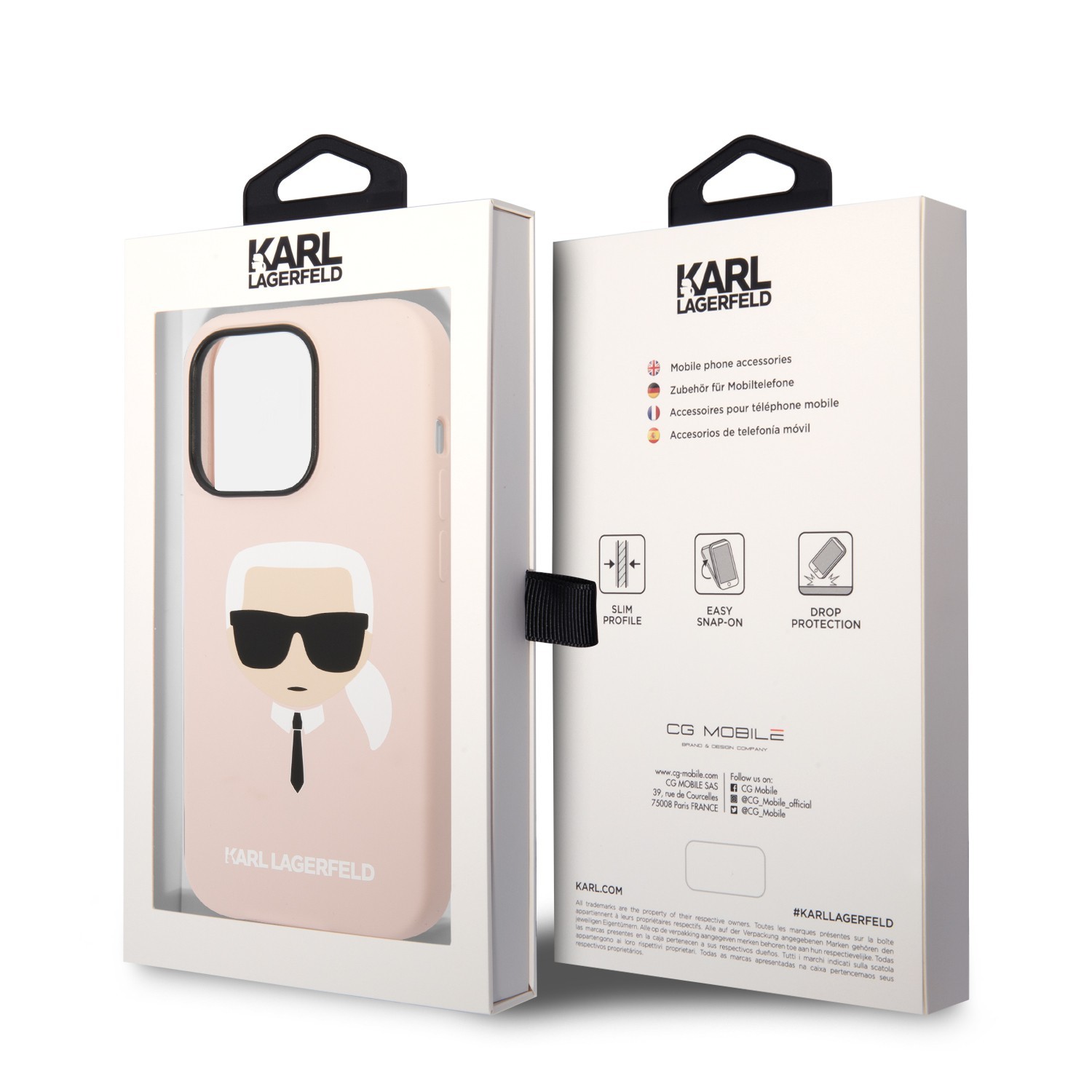 Karl Lagerfeld Magsafe Silicone Karl`s Head Hard Case for iPhone 14 Pro Max (6.7")