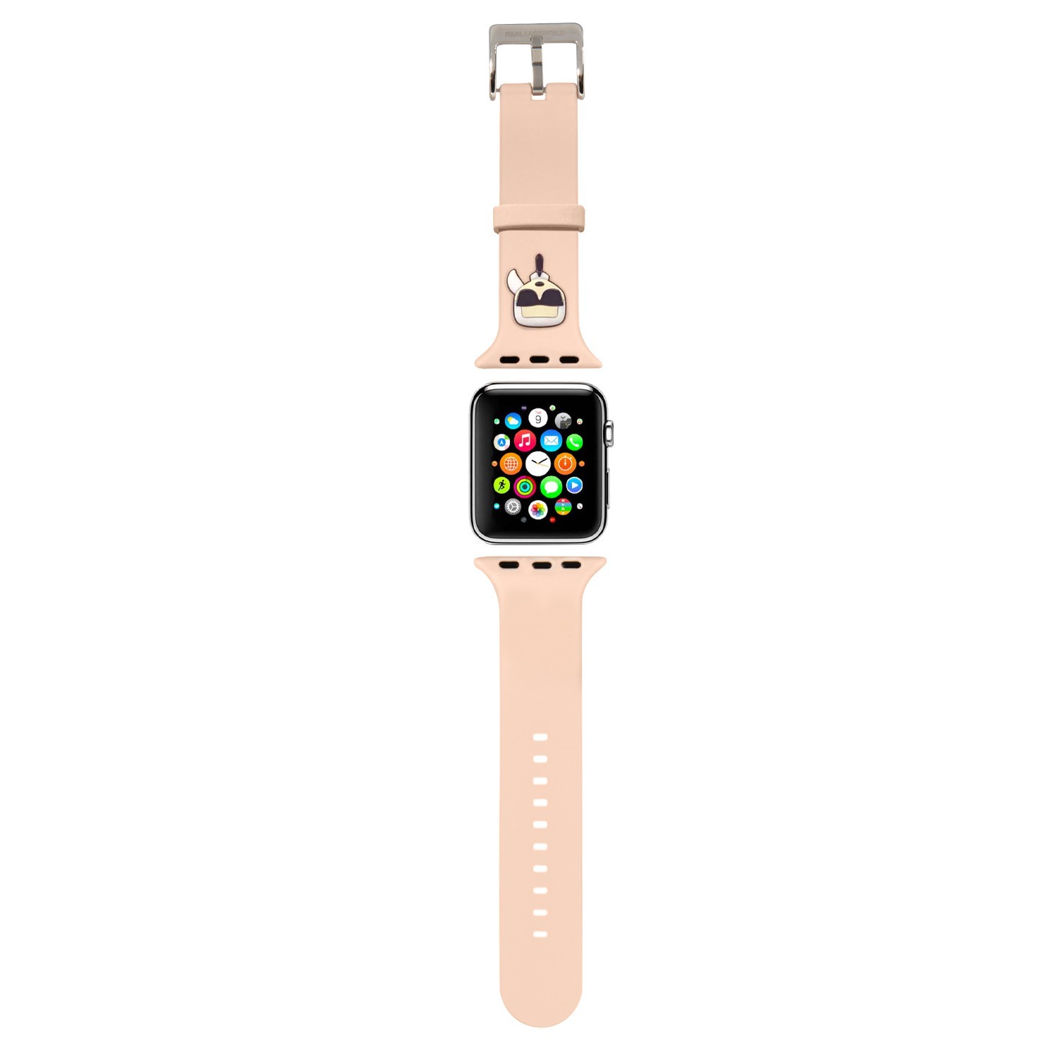 Karl Lagerfeld Strap Silicone Karl Head Logo For Apple Watch 42/44MM - Pink