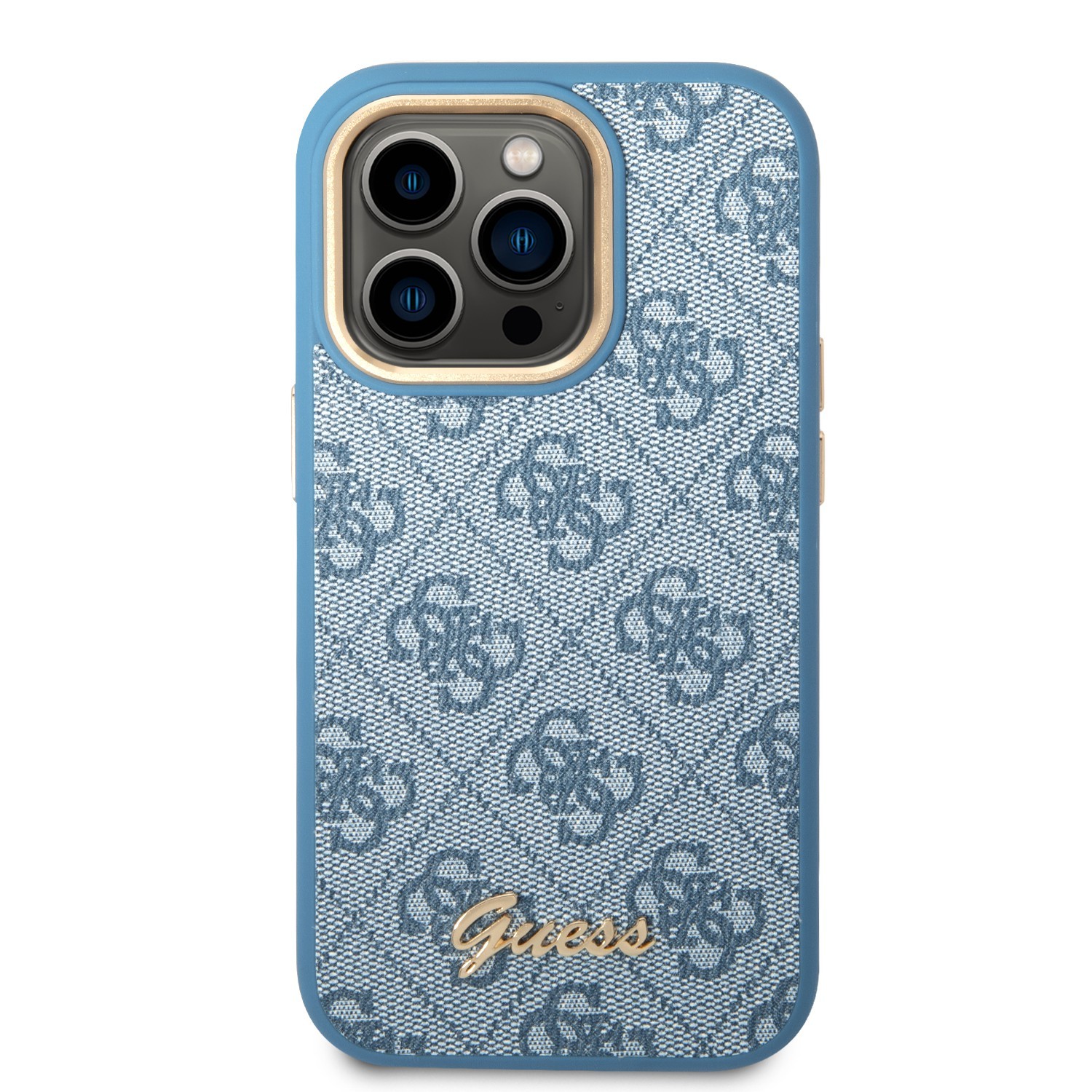 Guess PC/TPU 4G PU Case With Metal Camera Outline & Buttons For iPhone 14 Pro Max -