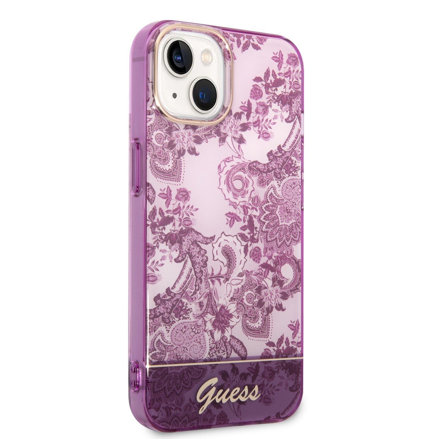  Guess PC/TPU IML Case With Double Layer Electroplated Camera Outline & Toile De Jou