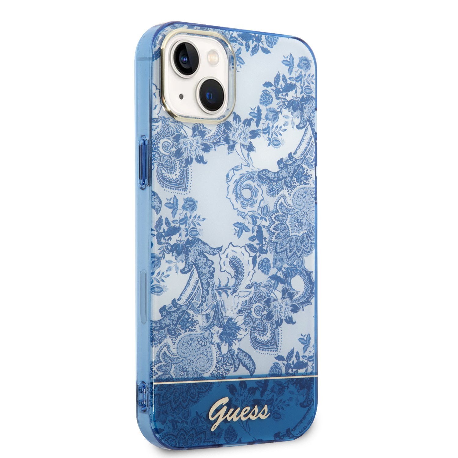 Guess PC/TPU IML Case With Double Layer Electroplated Camera Outline & Toile De Jou iphone 14 plus