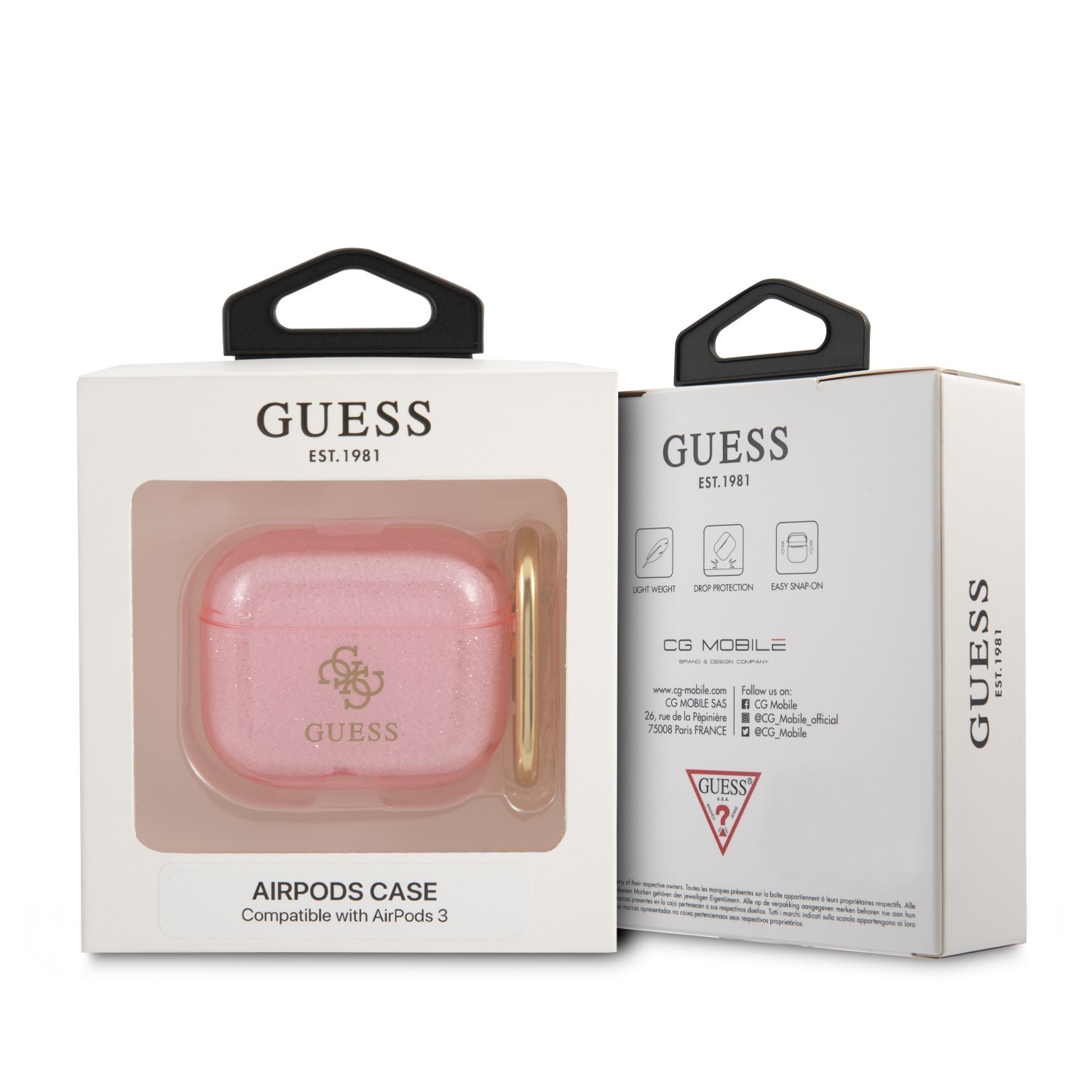 Guess TPU Colored Glitter Case for Airpods 3