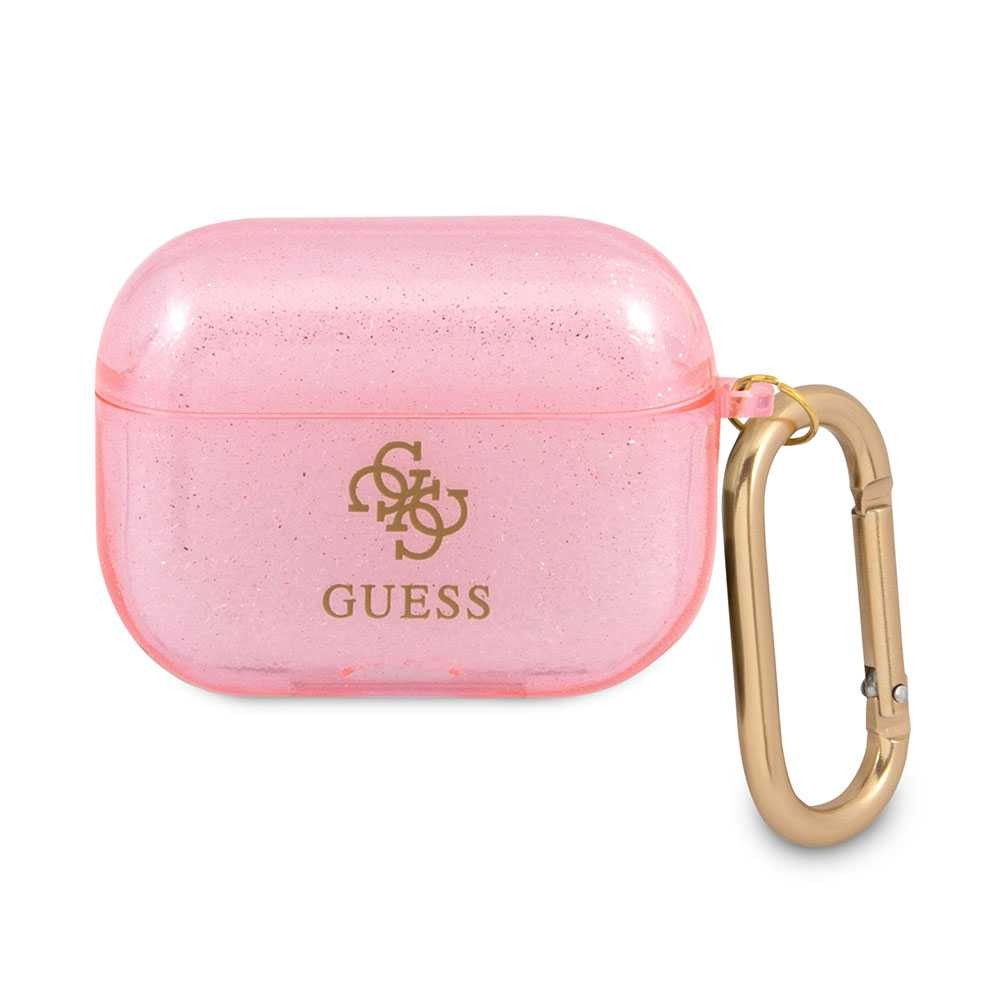 Guess TPU Colored Glitter Case for Airpods Pro - Pink