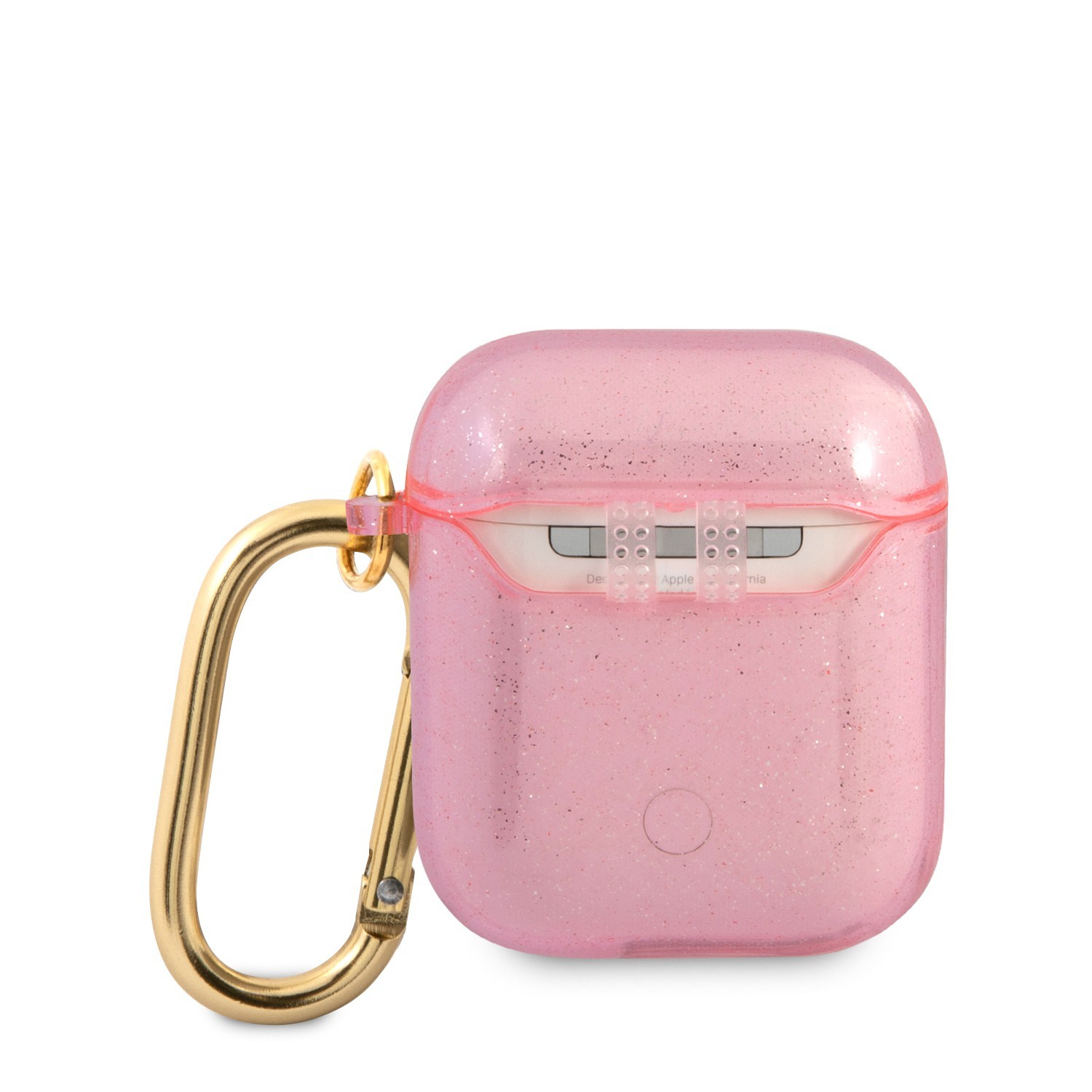 Guess TPU Colored Glitter Case for Airpods 1/2 - Pink