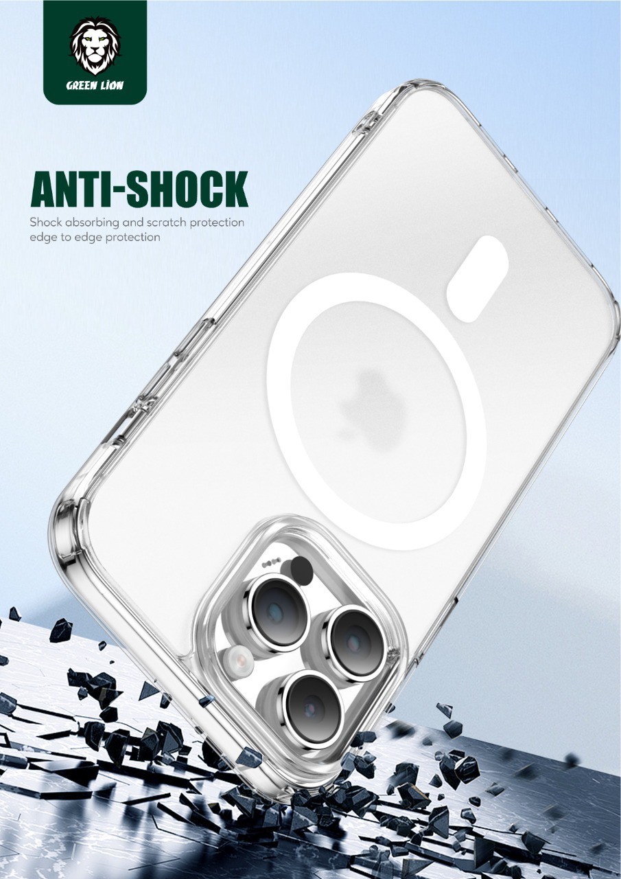 Green Lion Anti-Shock Magnetic Pro Case for iPhone 14 Pro ( 6.1" ) - Clear